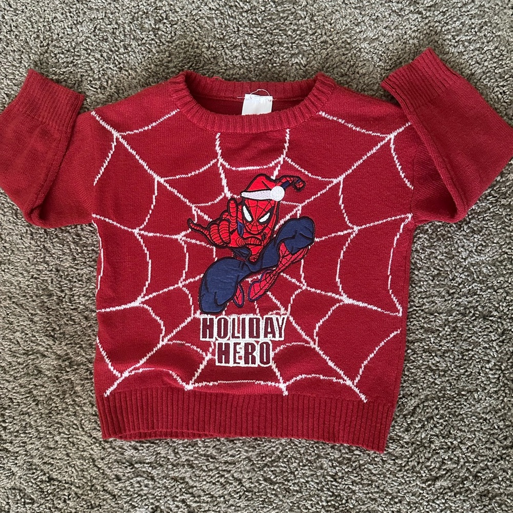Spiderman Red Holiday Hero Sweater